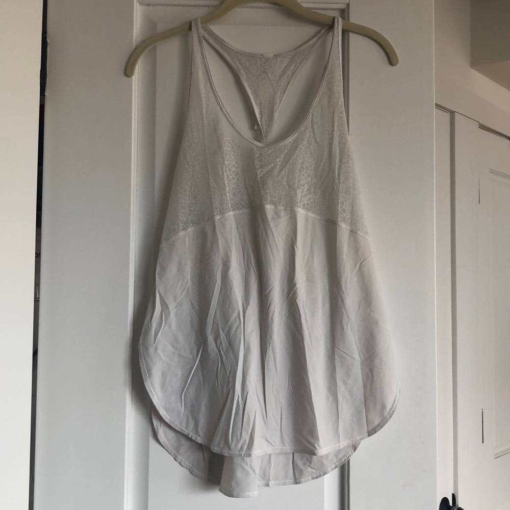 White Lulu Lemon Workout top